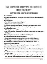 5 Chuyên đề bồi dưỡng học sinh giỏi Hình học lớp 7
